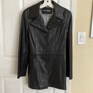 Immaculate 100% Genuine Black Leather Jacket. Made in Korea. Size XS. Like NEW!!